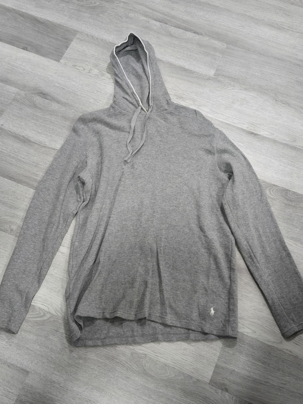 Polo by Ralph Lauren Men's Gray Lightweight Hooded Crew Sweater
